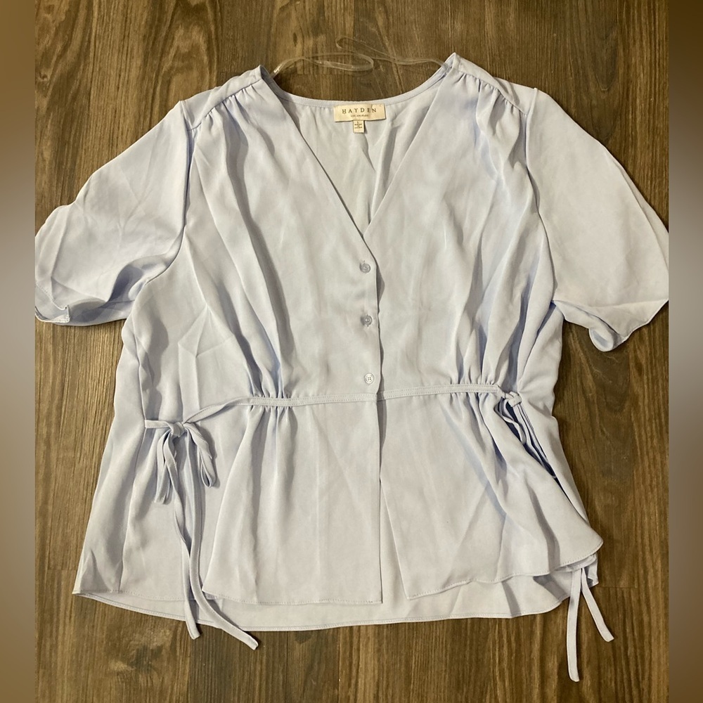 NWOT Hayden Women’s Light Blue Large Blouse